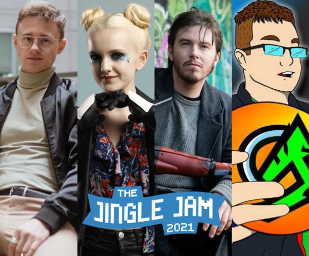 Four Jingle Jam 2021 participants pictured in this photo.